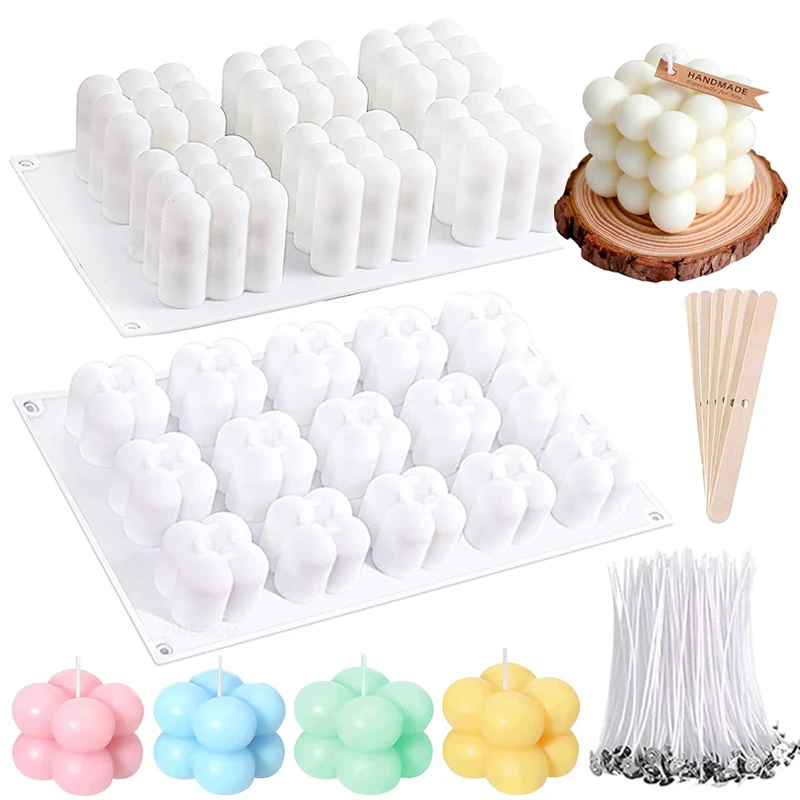 Soap Making Kit Amazon - 3D Blase Würfel Kerze Silikon Form