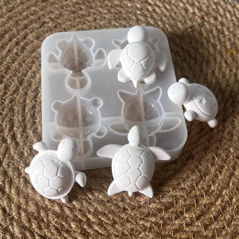 Soap Making Organic - Vier Schildkröten Gips-Silikonformen DIY Herz Stern