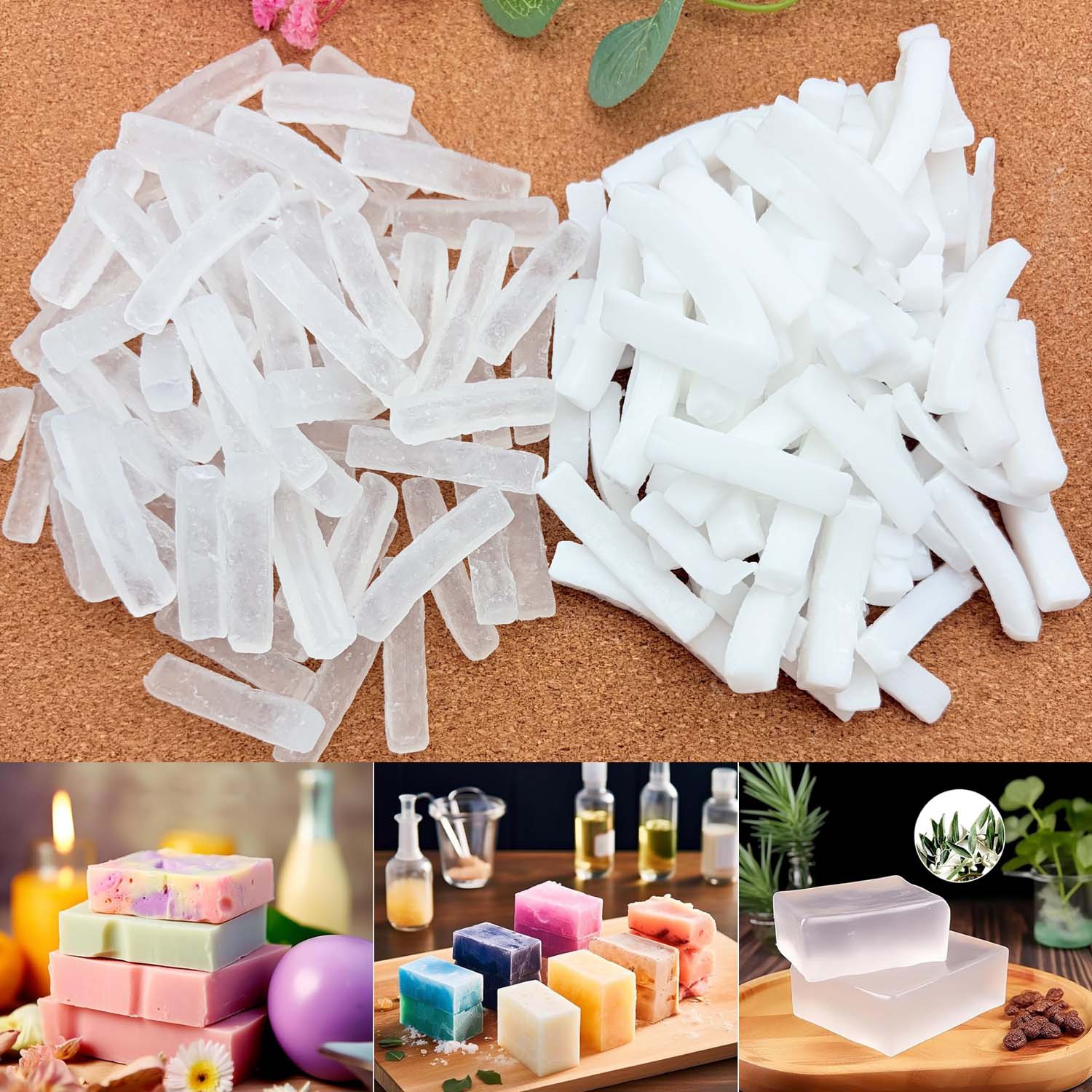 Soap Making Kit Organic - 250G Klare Seifenbasis, Seifenherstellungs-Set, Naturseifenbasis, Handseifenbasis,