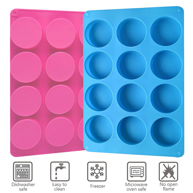 Runde Silikonformen mit 12 Hoh – Soap Making Organic Bewertung und Preis